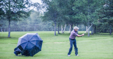 Golf i regn